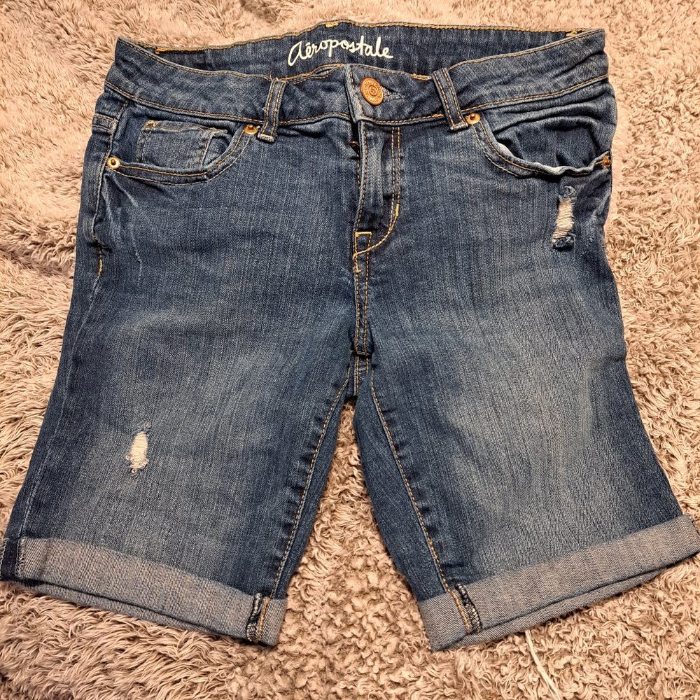 Aeropostale Bermuda Denim Shorts